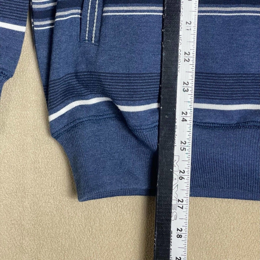Monte Carlo Polo Club Pullover Sweater Mens M‎ Blue Striped Pocket Mock Neck NWT - Picture 9 of 13